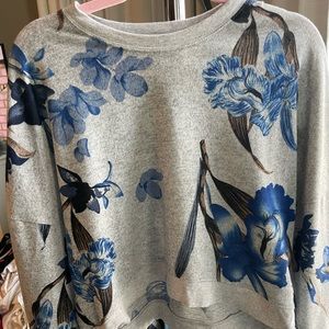 Crop floral sweater